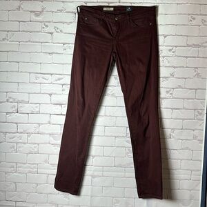 Adriano Goldschmied AG the Stilt Cigarette Leg women’s size 27 Plum Purple Wine